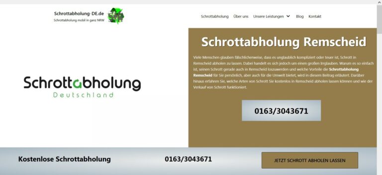 Schrottabholung in Krefeld:  Schrott und Altmetall abholen lassen kostenlos