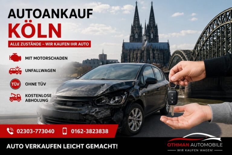 Fahrzeugverkauf in der Domstadt: Strategien für Autos mit Mängeln, Unfallschäden oder ohne TÜV in Köln